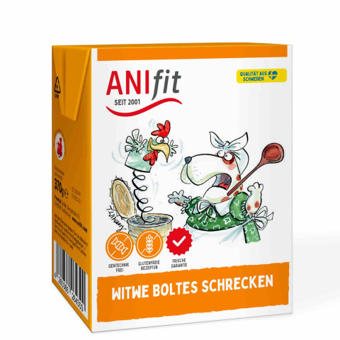 Hund Hundefutter Nassfutter Witwe Boltes Schrecken 370g 6 Stück im Tetra Pak -1- Anifit